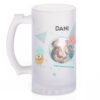 Caneca de cerveja vidro fosco